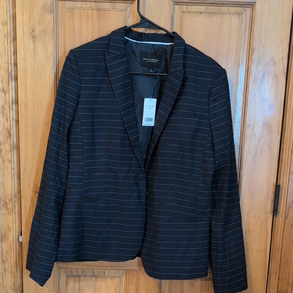 Banana Republic Navy Pinstripe Women's Blazer